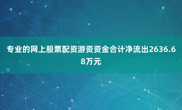 专业的网上股票配资游资资金合计净流出2636.68万元